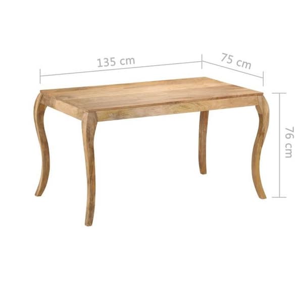 Maison Exclusive - Spisebord 135x75x76 cm Massivt mangotræ