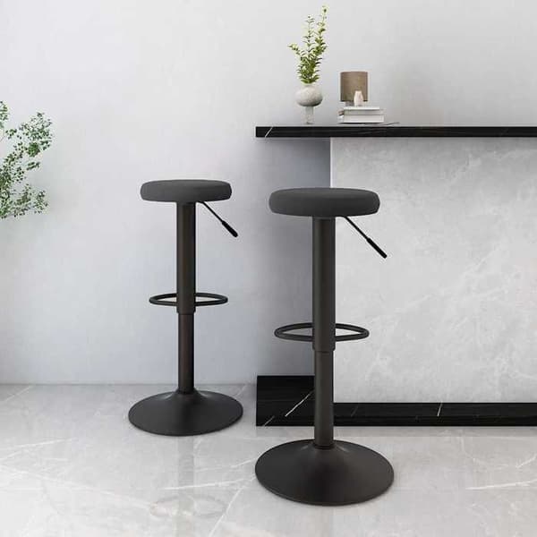 Maison Exclusive - Barstolar set om 2 Svart Sammet