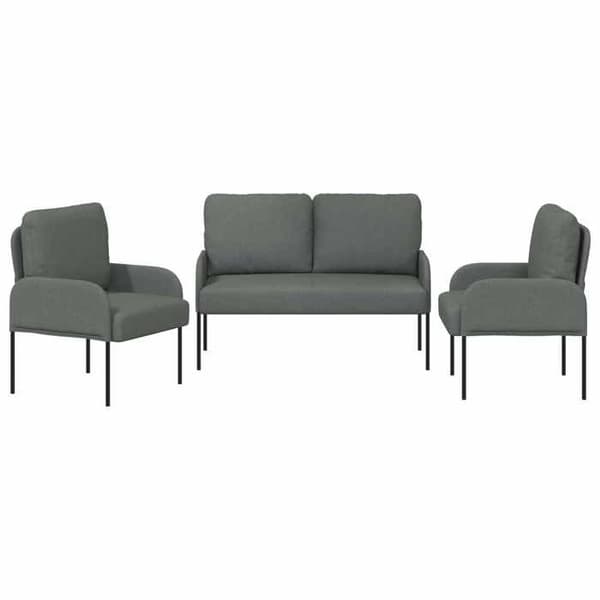 Maison Exclusive - 3-delt sofa sæt Mørkegrå Krydsfiner