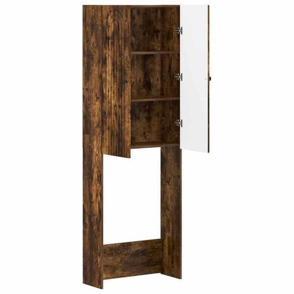 Maison Exclusive - Toilettskabe ALKMAAR Røget eg 66 x 25,5 x 190 cm
