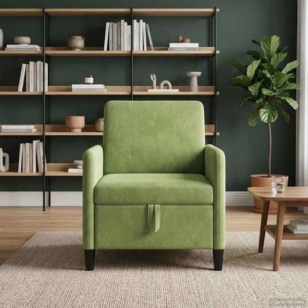 Maison Exclusive - Soffa med förvaring Ljusgrön 72 x 78 x 87 cm Polyester