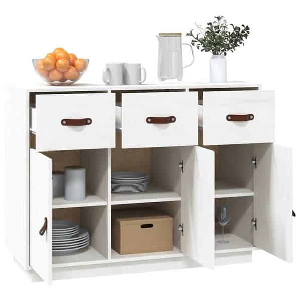 Maison Exclusive - Buffé Vit 100x40x75 cm Massivt furu Vit