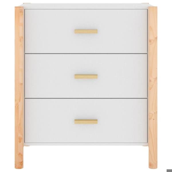 Maison Exclusive - Buffé Vit 62x38x70 cm Ingenjörsträ