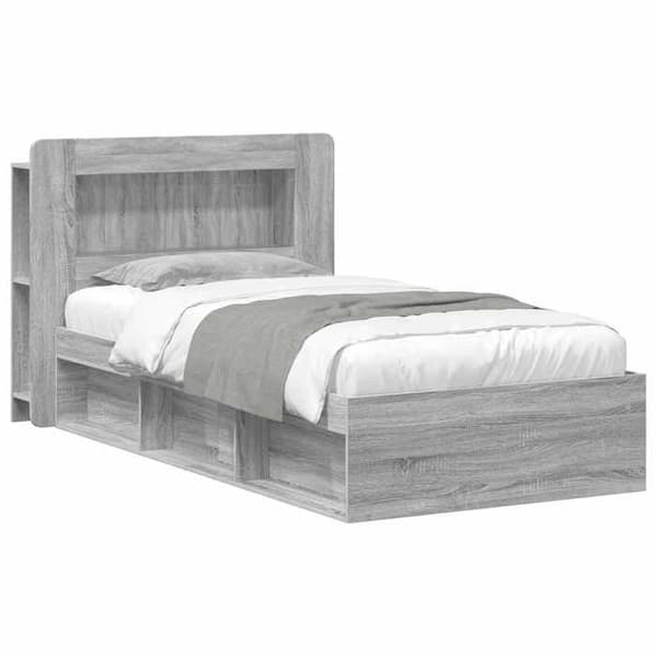 Maison Exclusive - Sengestel med opbevaring Sonoma grå 100 x 200 cm Sonoma grå