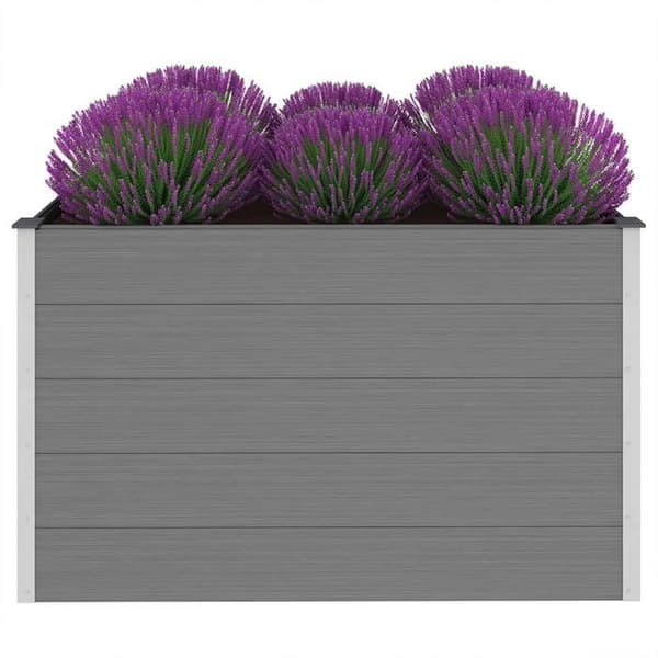 Maison Exclusive - Nostettu puutarhavuode WPC 150x100x91 cm Harmaa