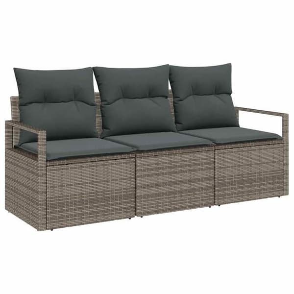 Maison Exclusive - 3 kpl sohvasetti harmaa polyrottinki