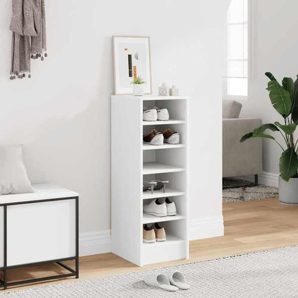 Maison Exclusive - Skoskab Hvid 31,5x35x90 cm Ingeniørtræ