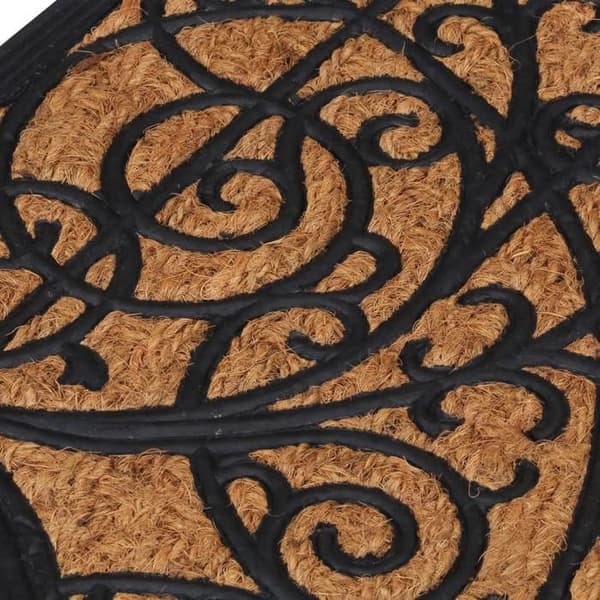 Maison Exclusive - Halvmåne dørmåtte 45x75 cm gummi og kokosfiber