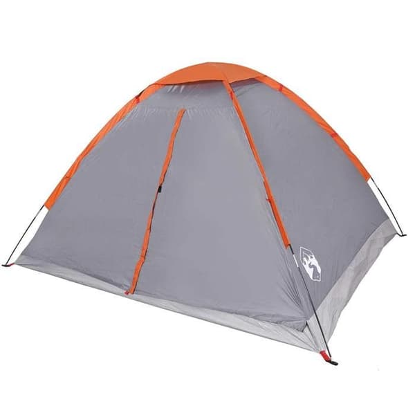 Maison Exclusive - 4-personers grå og orange vandtæt campingdome