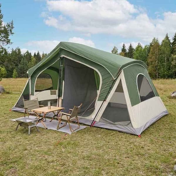 Maison Exclusive - Tältstuga Grön 10 personer Polyester och Stål