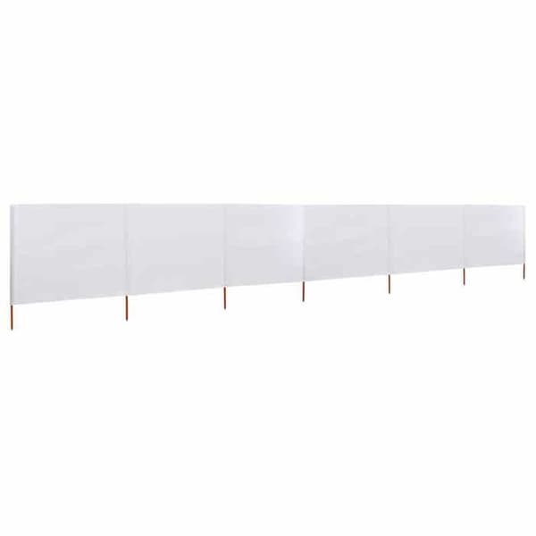 Maison Exclusive - Skärm 6 paneler Tyg 800 x 160 cm Vit sand