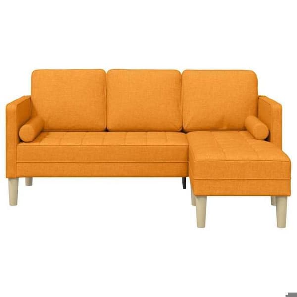 Maison Exclusive - Soffgrupp med mörkgula kuddar i polyester
