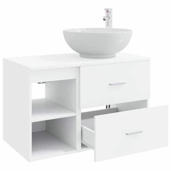 Maison Exclusive - Badmöbelset 2 delar Vit Vit