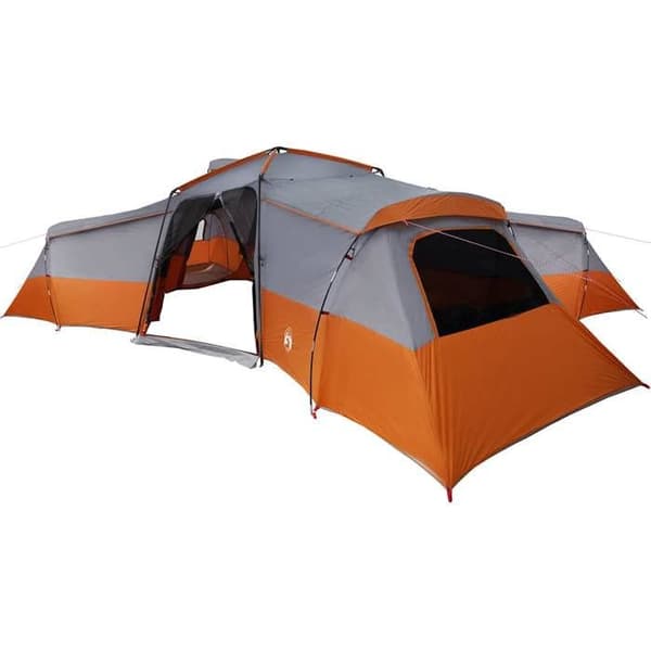 Maison Exclusive - Perheteltta 16 hengelle Harmaa ja oranssi taffeta Vedenpitävä