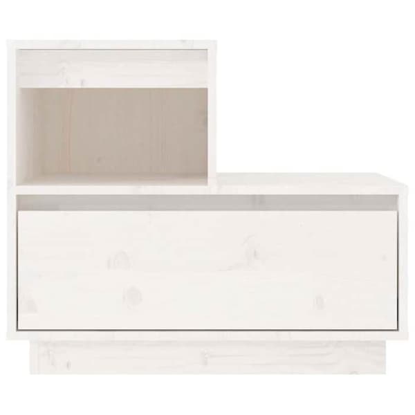 Maison Exclusive - Natborde 2 stk Hvid 60x34x51 cm Solid fyrretræ Vit