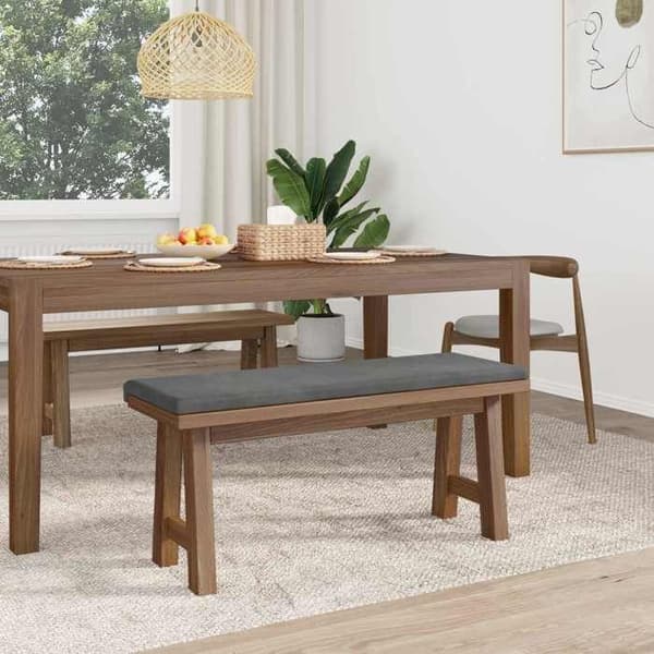 Maison Exclusive - Bänk Kudde Mörkgrå Sammet Djup 35 cm