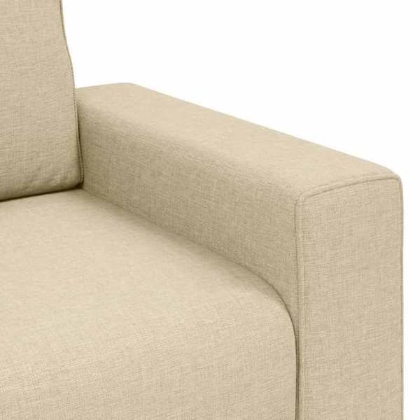 Maison Exclusive - Soffa 3 platser crème 220x77x82 cm i tyg