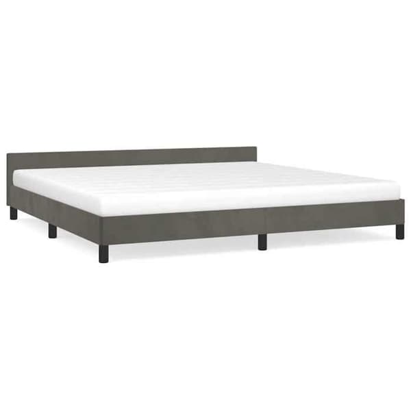 Maison Exclusive - Sängram utan madrass mörkgrå 200x200 cm sammet