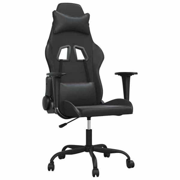 Maison Exclusive - Sort massage gaming stol i kunstlæder
