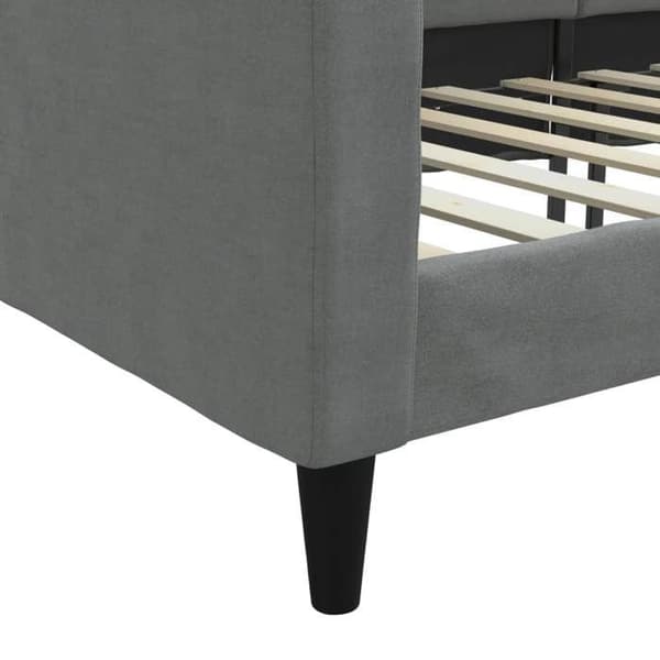 Maison Exclusive - Tummanharmaa 80x200 cm kangas ilman patjaa lepotuoli