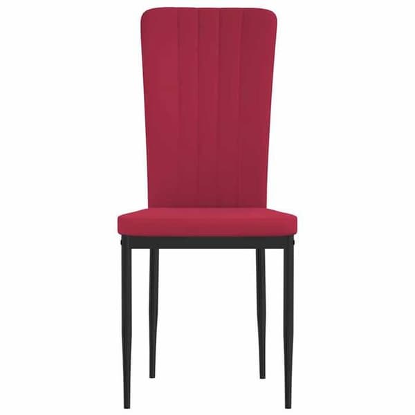 Maison Exclusive - Matstolar set om 4 Röd vinröd Sammet