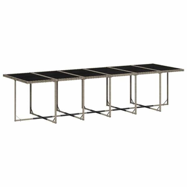Maison Exclusive - Trädgårdsset 17 delar med kuddar i flätad resin