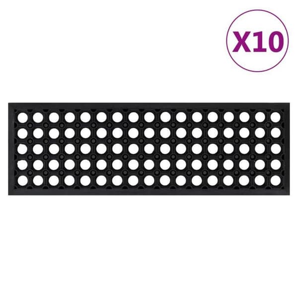 Maison Exclusive - Trappe trin 10 stk 25x75 cm gummi
