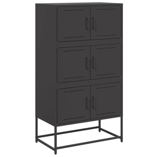 Maison Exclusive - Buffé svart 68,5x38,5x123,5 cm stål