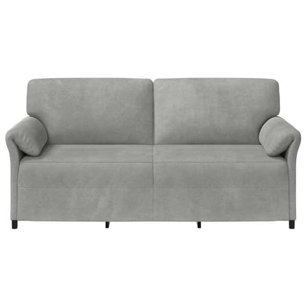 Maison Exclusive - Soffa 3 platser Ljusgrå 198 x 83 x 95 cm Sammet
