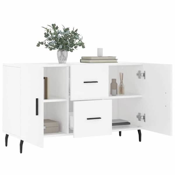 Maison Exclusive - Vit buffé 100x36x60 cm ingenjörsträ