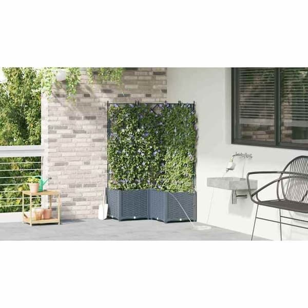 Havekrukke - MAISON EXCLUSIVE - 3 stk - Lys grå - 80 x 80 x 142 cm - Polypropylen Ljusgrått