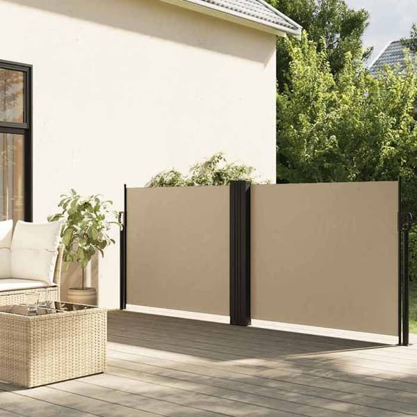 Maison Exclusive - Retractable side awning beige 120x1000 cm
