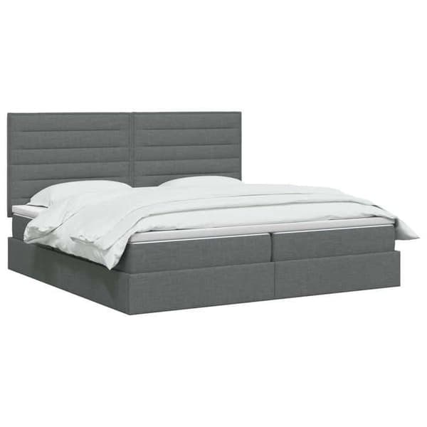 Förvaringssäng - EXKLUSIV HEM - Maison Exclusive - 200x200 cm - Mörkgrå - Inbyggd LED Mörkgrå