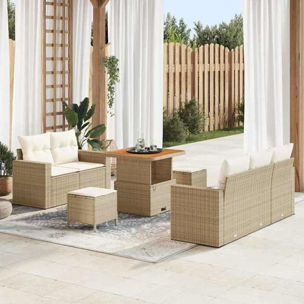 Maison Exclusive - 8-delars trädgårdsoff-set 5-sits