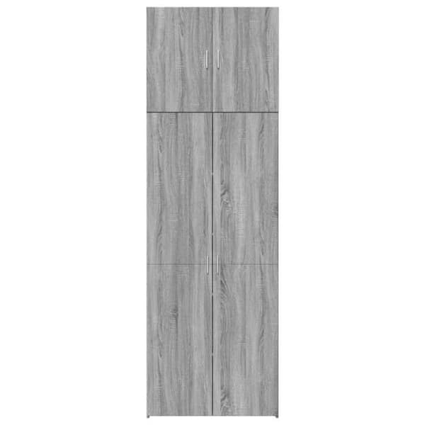 Maison Exclusive - Buffet høj sonoma grå 80x42,5x249 cm ingeniørtræ sonoma grå