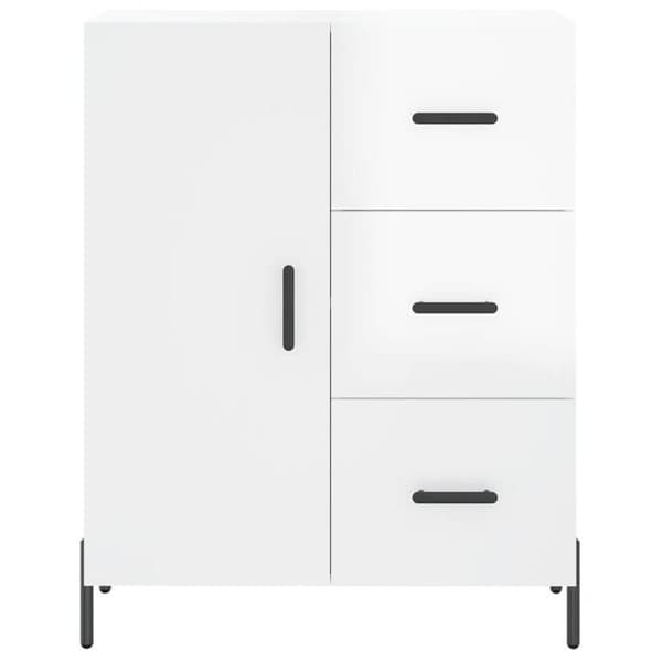 Maison Exclusive - Hvid glans buffet 69,5x34x90 cm Ingeniørtræ