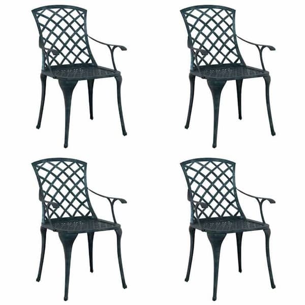 Maison Exclusive - Havestol 4 stk Grøn Aluminium Grön