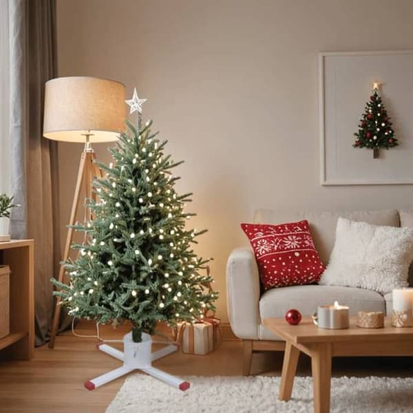 Julgransstöd - EXKLUSIV HEM - 61x61x15,5 cm - Vit - Vattentank - Stabil korsbas Vit