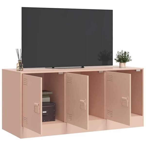Maison Exclusive - TV-möbel rosa 99x39x44 cm stål