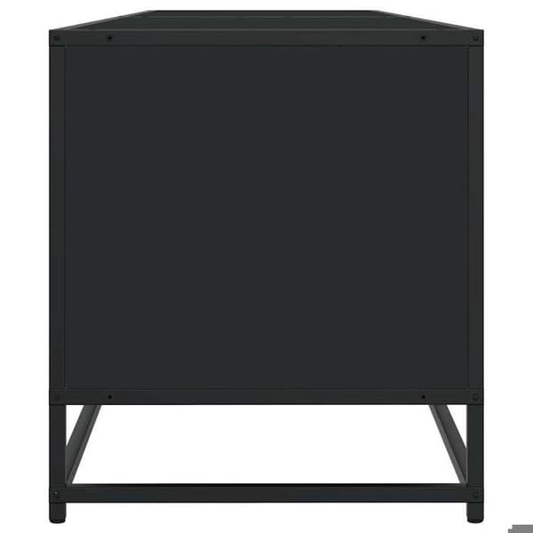 Maison Exclusive - Sort TV-møbel 180,5x40x46 cm ingeniørtræ