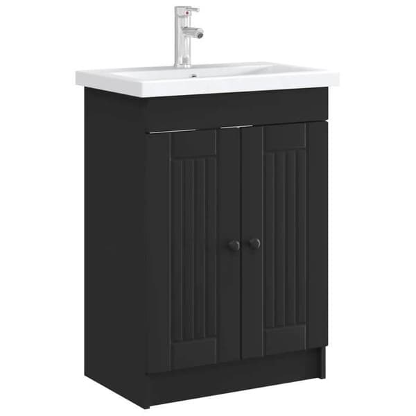 Maison Exclusive - Badeværelse underskab i sort 56 x 37,5 x 81 cm