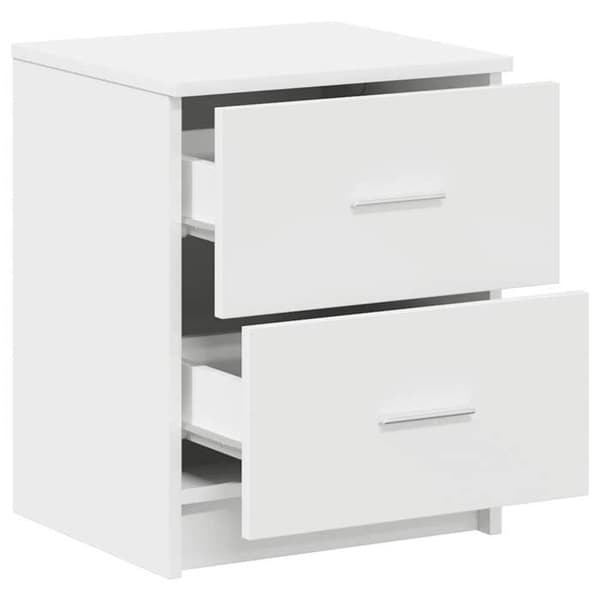 Maison Exclusive - Natborde (sæt af 2) med 2 skuffer hvide 40 x 36 x 50 cm