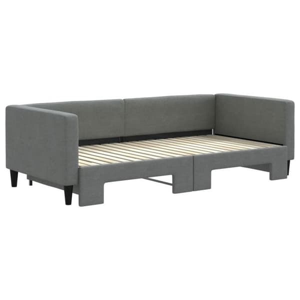 Maison Exclusive - Dagbed med sovesofa i mørkegrå 100x190 cm stof