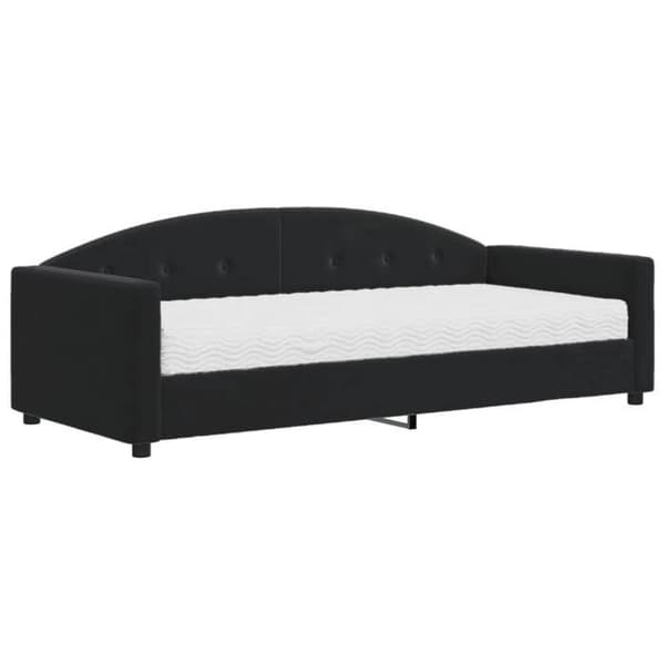 Maison Exclusive - Daybed med sort madras 90x200 cm velour