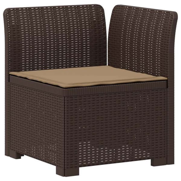 Maison Exclusive - Have sofa 3 pladser med puder look rattan PP Brun