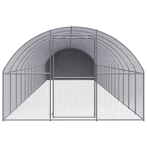 Maison Exclusive - Utomhus hönshus 3x16x2 m Galvaniserat stål