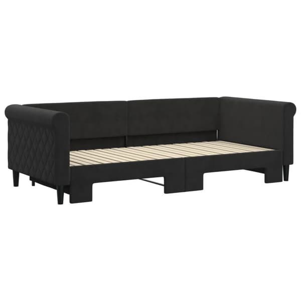 Maison Exclusive - Sovesofa med udtræk uden madras sort 90x200 cm