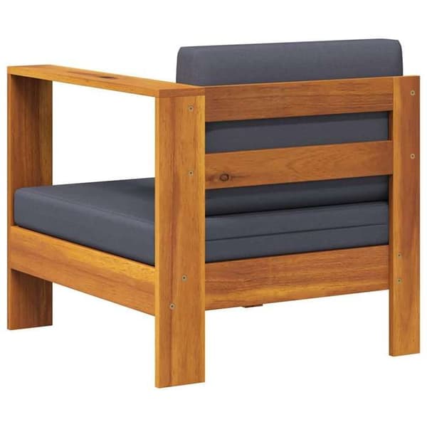 Maison Exclusive - Central sofa med 1 armlæn Mørkegrå Solid akacietræ