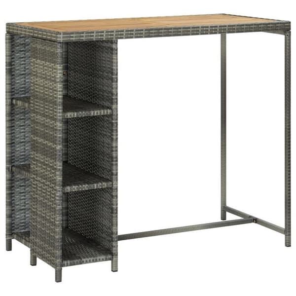 Maison Exclusive - Havebar sæt 5 dele med puder, flet i grå Grå