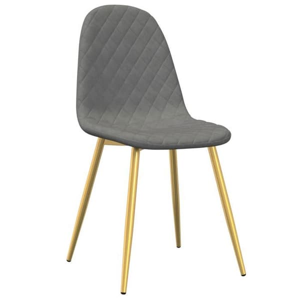 Maison Exclusive - Matstolar set om 6 ljusgrå sammet